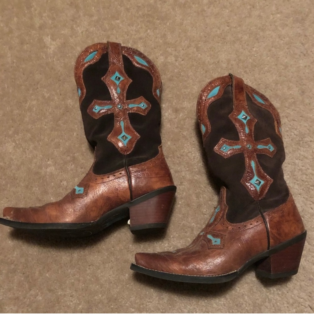 Ariat Turquoise Cross Boots
